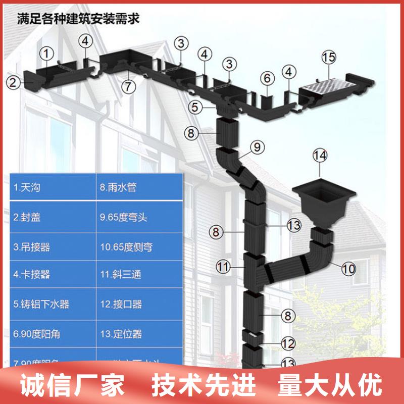 彩铝落水管厂家直供