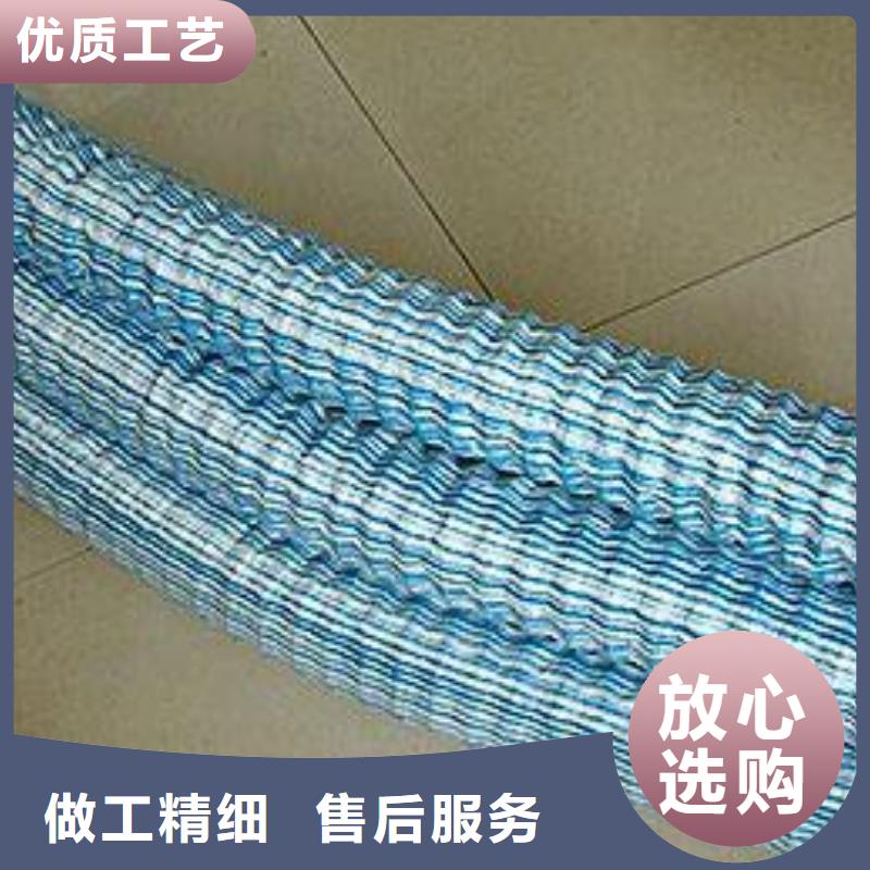 加筋式软式透水管，钢塑软式透水管】