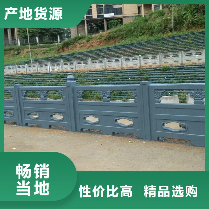 铸造石塑木护栏立柱施工现场
