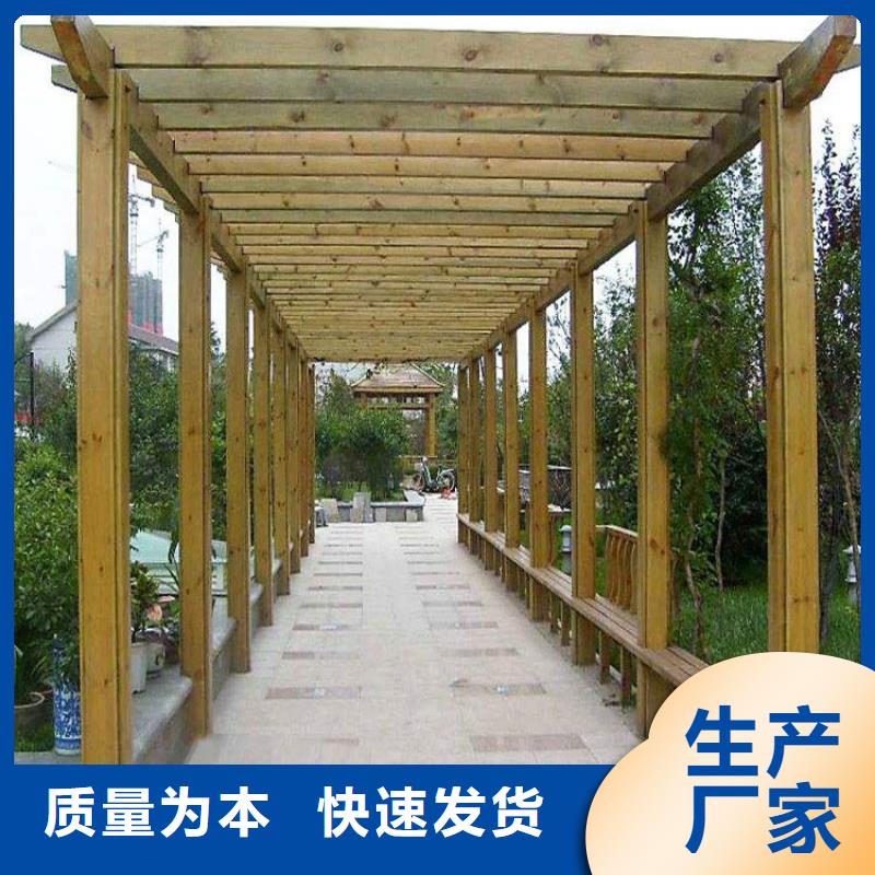 青岛即墨区段泊岚镇防腐木长廊安装工程施工
