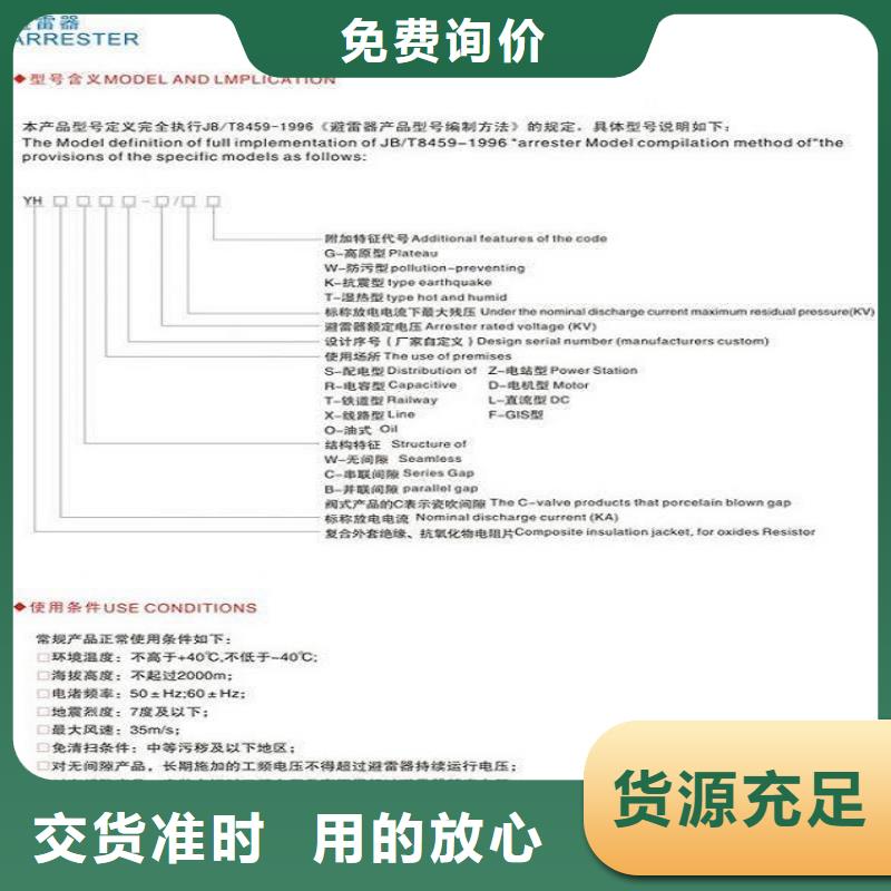 避雷器Y10W-102/266上海羿振电力设备有限公司