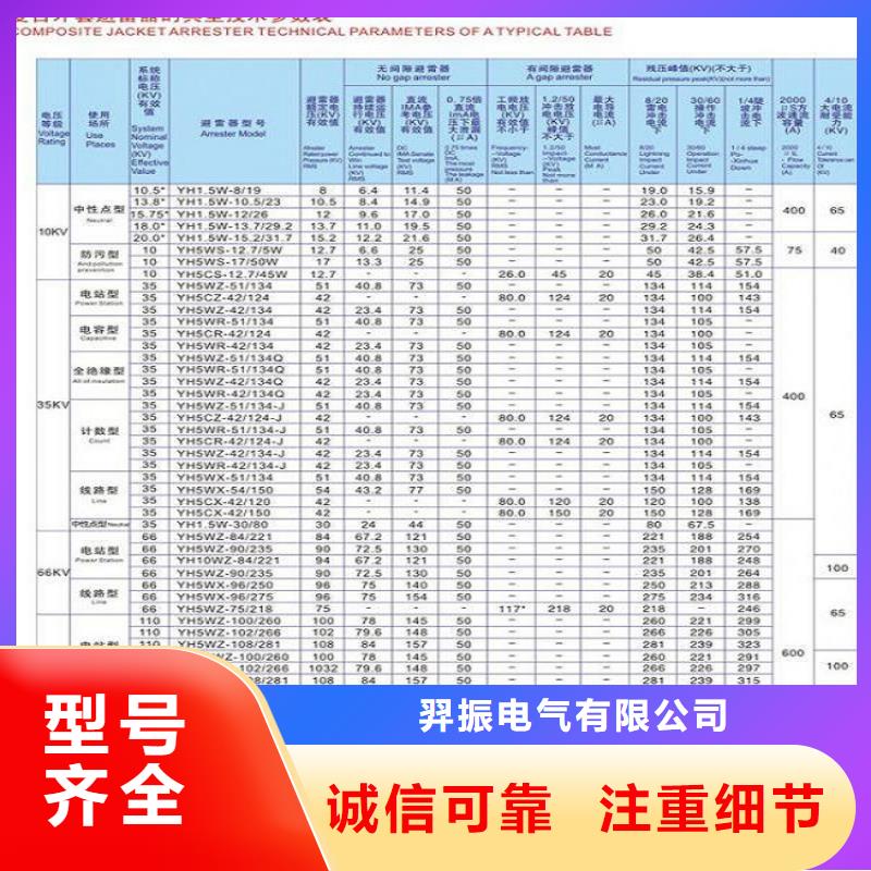【羿振电气】避雷器YH5WZ2-96/232