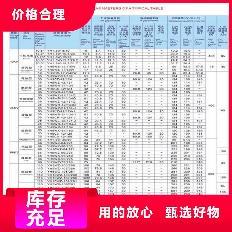 金属氧化物避雷器YH10WR5-48/125