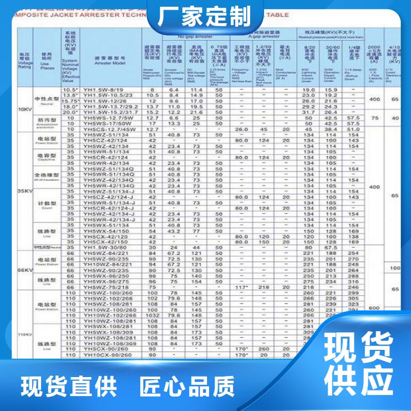 氧化锌避雷器HY10CX-180/520K品质放心