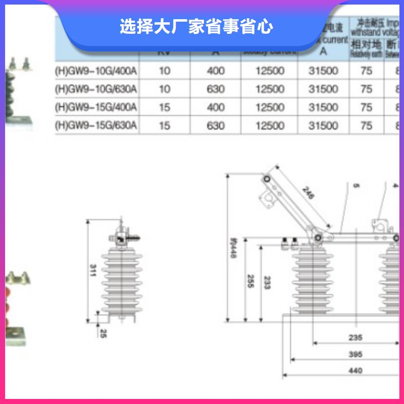 单极隔离开关HGW9-12G(W)/400A来电咨询
