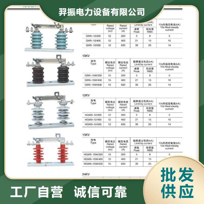 HGW9-15KV/400A高压隔离开关