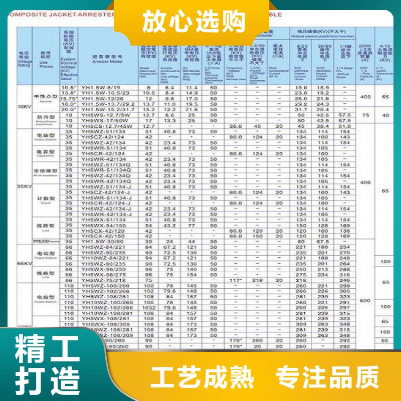 氧化锌避雷器Y5W-16.7/45产品介绍