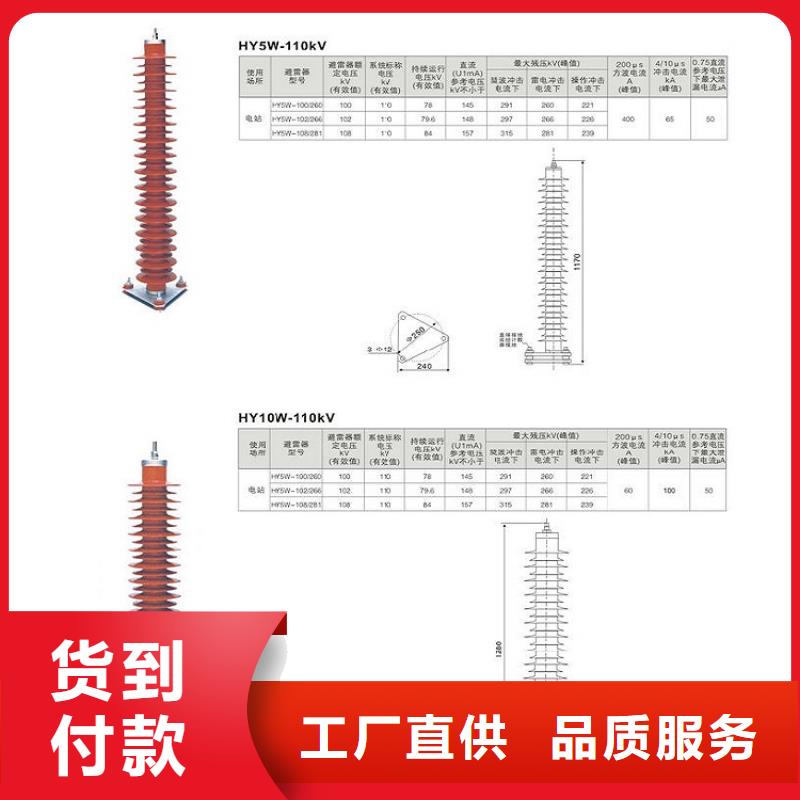 瓷外套金属氧化物避雷器Y10W-192/500浙江羿振电气有限公司