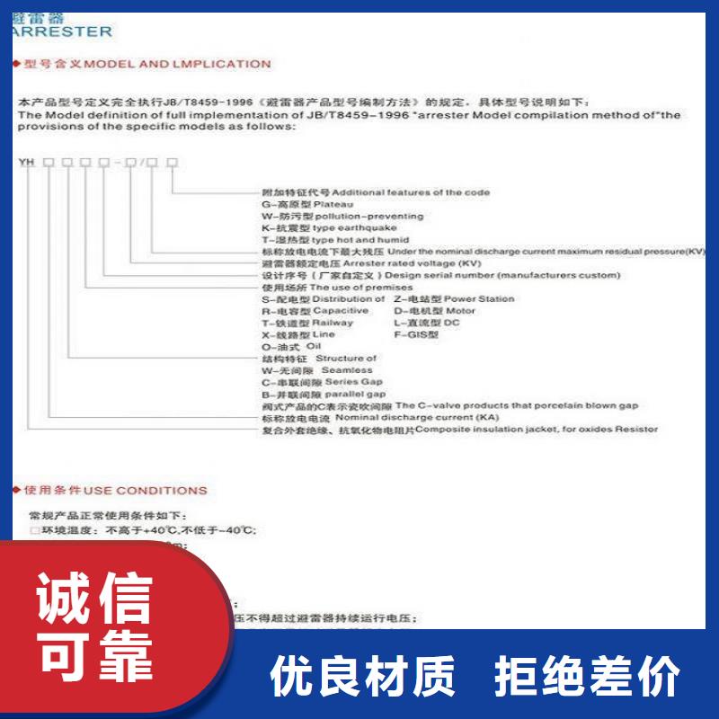 瓷外套金属氧化物避雷器Y10W-200/496浙江羿振电气有限公司