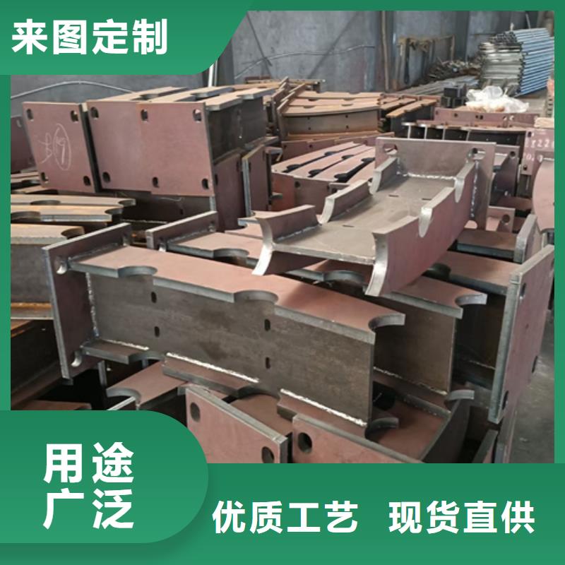 灯光不锈钢复合管护栏立柱定制安装定制