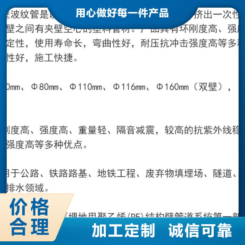 单壁打孔HDPE波纹管价格公道