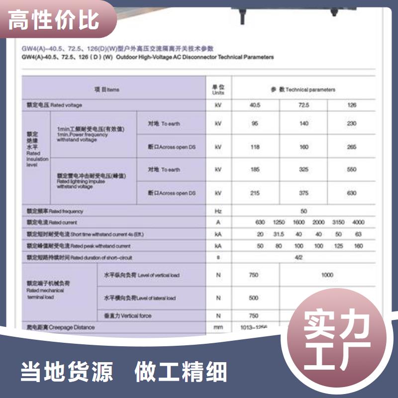 GW9-15/1000隔离开关特点